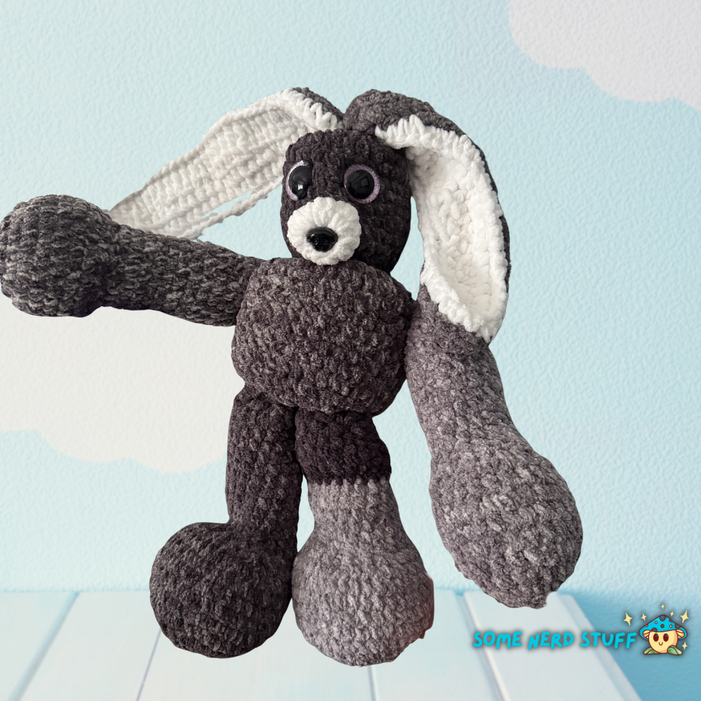 Crochet Land  -Hanz Muscle Beach Bunny - Available for Adoption