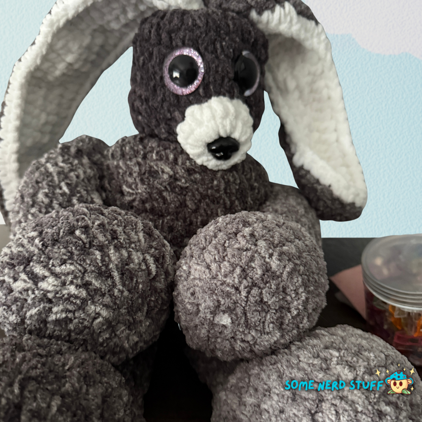 Crochet Land  -Hanz Muscle Beach Bunny - Available for Adoption