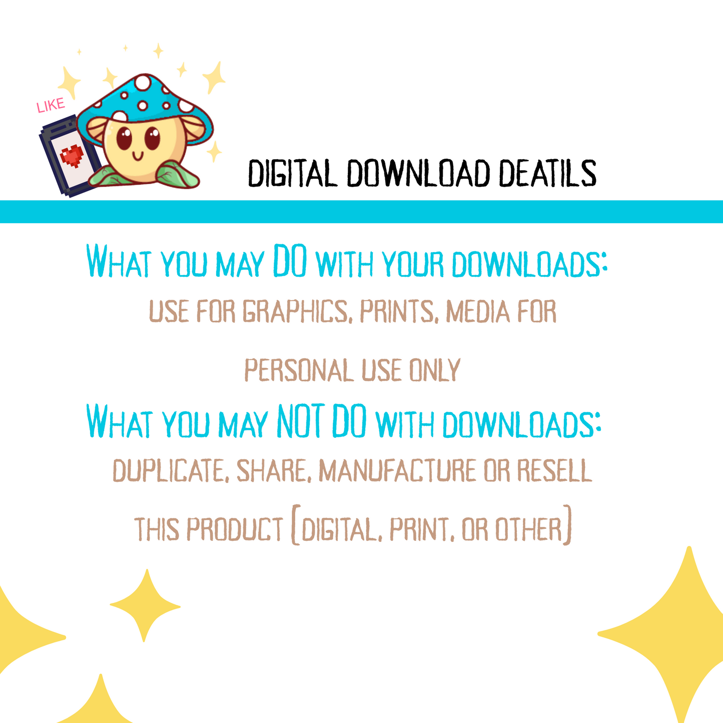 What to expect when you buy a digital product, and what you can do with our digital products from SomeNerdStuff.