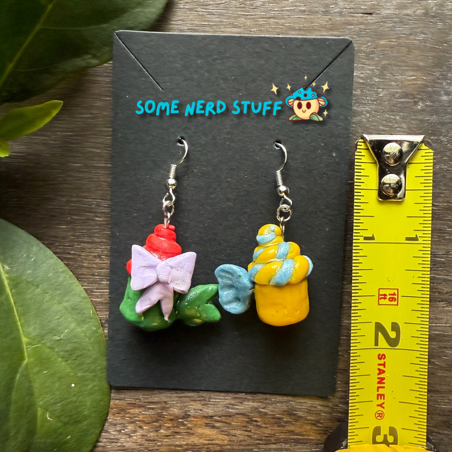 Polymer Clay Earrings featured on Shopify created from inspiration of Ariel and Flounder