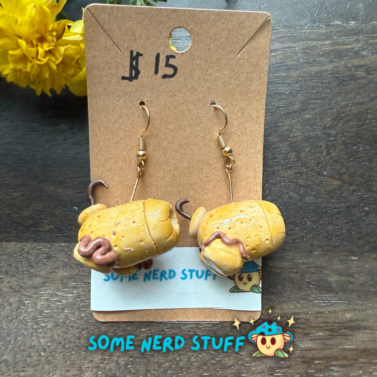 Cookie Cannon polymer clay earrings sold on SomeNerdStuff