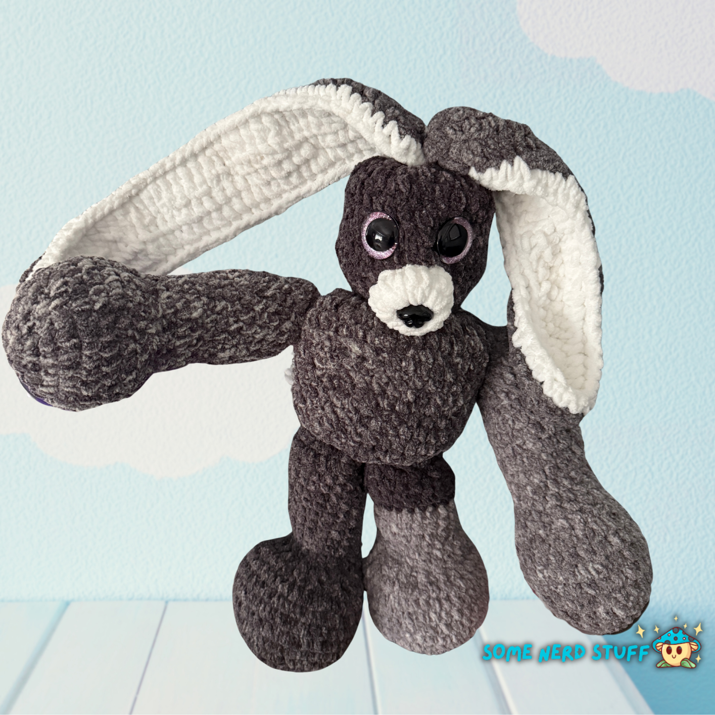 Crochet Land  -Hanz Muscle Beach Bunny - Available for Adoption