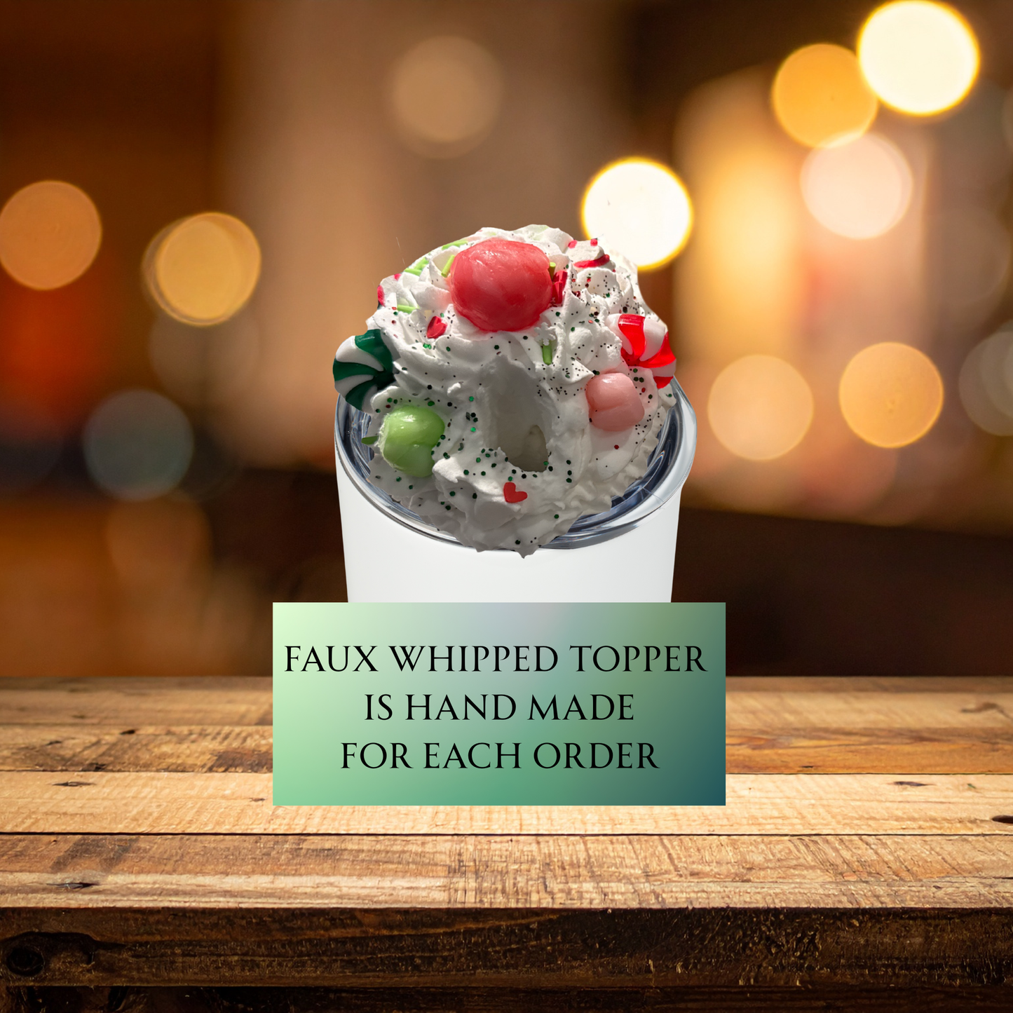 Tumbler Fake Whipped Candy Themed Lid