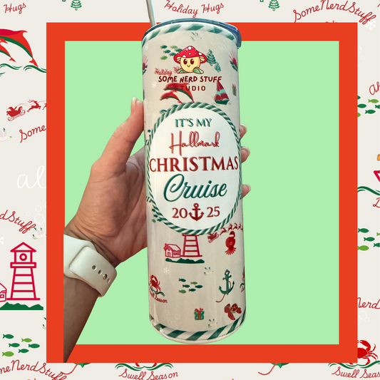 “Oops! Double Take” – Hallmark Christmas Cruise 2025 Tumbler (Booboo Edition)