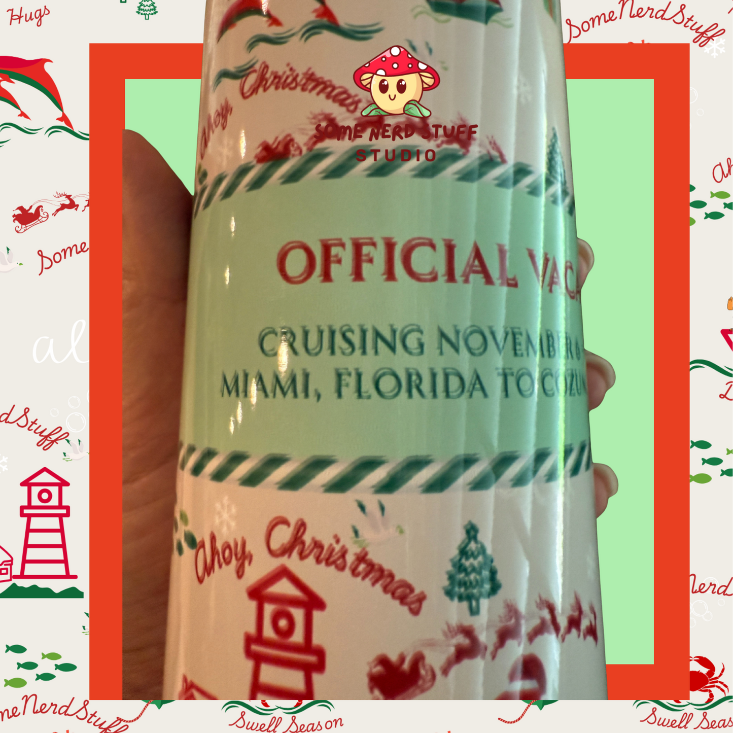 “Oops! Double Take” – Hallmark Christmas Cruise 2025 Tumbler (Booboo Edition)