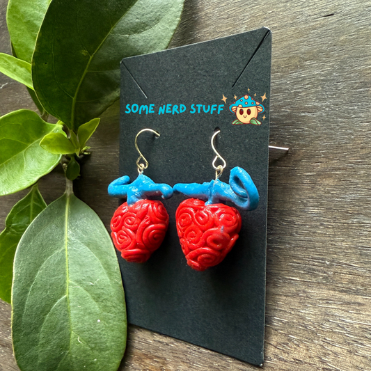 Ope Ope no Mi Devil Fruit One Piece Earrings SomeNerdStuff side view