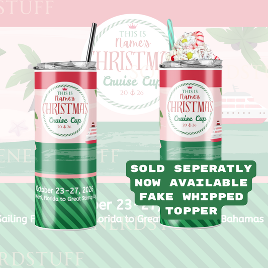 Christmas Cruise Tumbler - Boat and Island