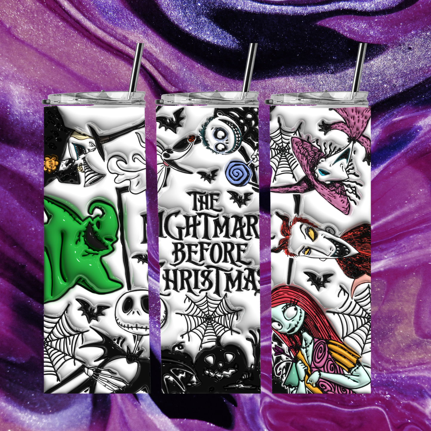 Pre-Order - Nightmare Before Christmas Cobweb Inspired Tumbler