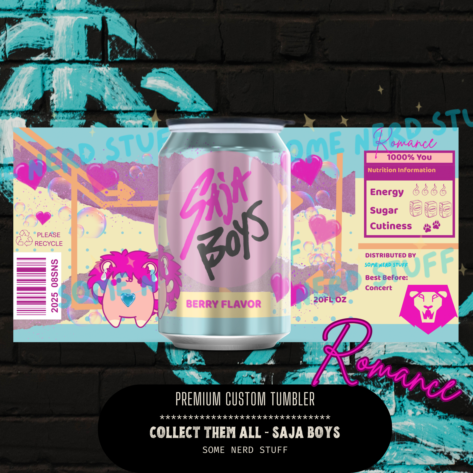 Saja Boys Romance Soda Can Tumbler with design