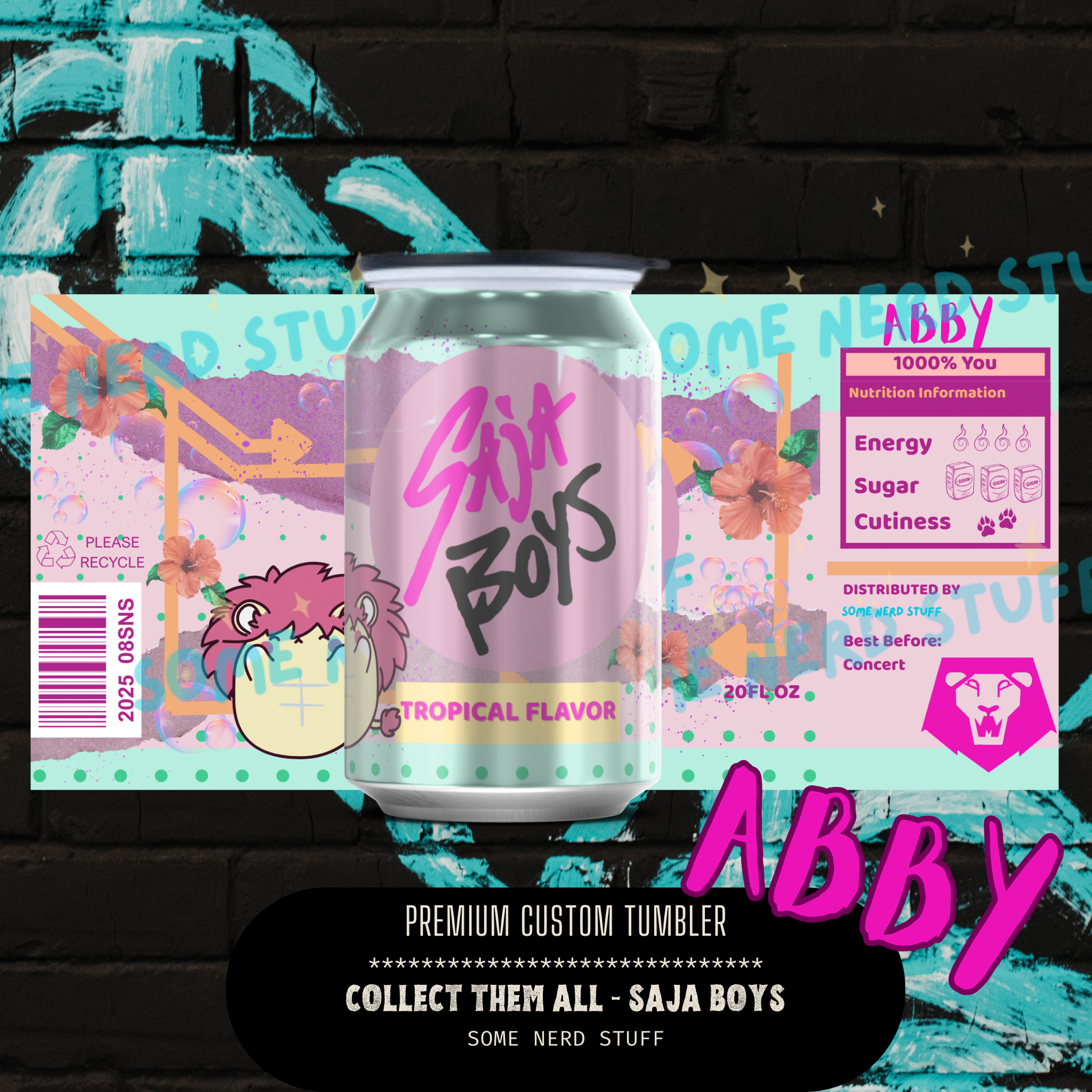 Saja Boys Abby Soda Can Tumbler with design