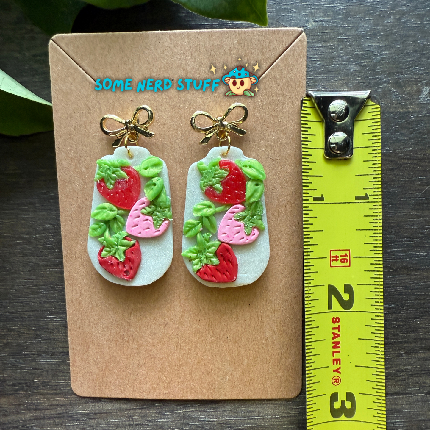 Triple Strawberry Dangle Earrings